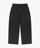 M WIDE FIT TUCK SUMMER DENIM PANTS IN BLACK