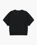 W VINTAGE CLASSIC LOGO HALF SWEATSHIRT IN BLACK image 7