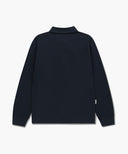 CREST LOGO JERSEY POLO LONG SLEEVE IN NAVY image 7