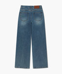 W WIDE DENIM PANTS IN BLUE image 8