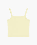 W BASIC STRING CROP SLEEVELESS IN LIGHT YELLOW image 7