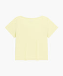 W BASIC CROP TEE IN LIGHT YELLOW image 7