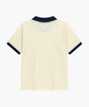 SMALL CLASSIC LOGO PK COLLAR POINT TEE IN IVORY image 10