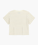 W CLASSIC LOGO CROP TEE IN IVORY image 7