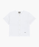 W CRINKLE SLEEVELESS + CARDIGAN SET IN WHITE image 7