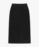 W CLASSIC LOGO SWEAT LONG SKIRT IN BLACK BLACK image 7