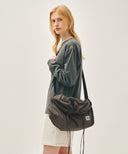 CLASSIC LOGO STRING NYLON CROSS BAG IN KHAKI image 7