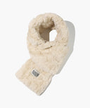 CLASSIC LOGO FUR MUFFLER IN LIGHT BEIGE image 6