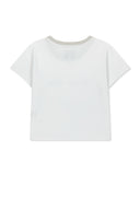 TONAL RIB LOGO CROP TOP IN WHITE image 12