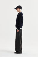 BACK LOGO COLLAR KNIT TOP FOR WOMEN IN DARK NAVY image 16