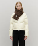 CLASSIC LOGO FUR MUFFLER IN BROWN image 4