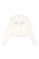 BACK LOGO SEE THROUGH CARDIGAN FOR WOMEN IN IVORY image 1