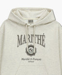 CREST CRACK LOGO OVERSIZED HOODIE IN OATMEAL image 8