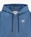 W BACK CLASSIC LOGO CROP HOODIE ZIPUP IN BLUE image 8
