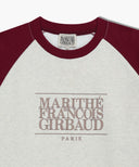 CLASSIC LOGO COLOR BLOCK RAGLAN SWEATSHIRT IN BURGUNDY image 8