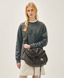 CLASSIC LOGO STRING NYLON CROSS BAG IN KHAKI image 8