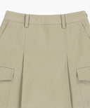 W COTTON CARGO MINI SKIRT IN BEIGE image 17