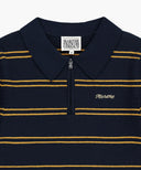 W STRIPE HALF ZIP UP SLIM KNIT IN NAVY image 8