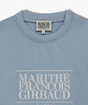 W CLASSIC LOGO CROP SWEATSHIRT IN SKY BLUE image 8