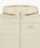 CLASSIC LOGO HOODED LIGHT DOWN JACKET IN IVORY image 8