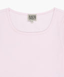 W BASIC CROP TEE IN LIGHT PINK image 8