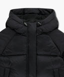 W REGULAR LOGO HOODED CROP DOWN JACKET IN BLACK image 8
