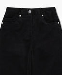 W SEMI-WIDE CORDUROY PANTS IN BLACK image 10