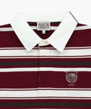 STRIPE COLLAR LONG SLEEVE IN BURGUNDY image 8