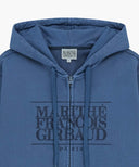 CLASSIC LOGO DYEING HOODIE ZIPUP IN BLUE image 8