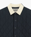 CORDUROY COLLAR QUILTED JACKET IN NAVY image 8