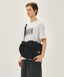 CLASSIC LOGO STRING NYLON CROSS BAG IN BLACK image 7