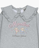 KIDS W FRILL COLLAR SWEATSHIRT IN HEATHER GREY image 8