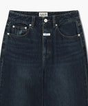 W WIDE DENIM PANTS IN DARK BLUE image 8