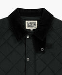 CORDUROY COLLAR QUILTED JACKET IN BLACK image 8
