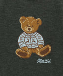 DOODLE BEAR KNIT PULLOVER IN CHARCOAL GREY image 8