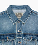 DENIM TRUCKER JACKET IN LIGHT BLUE image 8