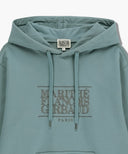 CLASSIC LOGO EMBROIDERY HOODIE (BRUSHED) IN MINT GREY