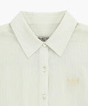 W PATTERN SHEER SHIRT IN IVORY image 18
