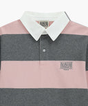 CLASSIC LOGO STRIPE RUGBY SWEATSHIRT IN LIGHT PINK image 12