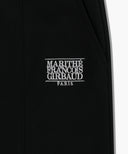 W EMBROIDERY CLASSIC LOGO SWEAT SKIRT IN BLACK