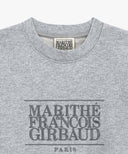 W CLASSIC LOGO CROP SWEATSHIRT IN HEATHER GREY image 8
