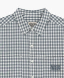 M CHECK HALF SLEEVE SHIRT IN IVORY image 14