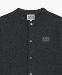BASIC ROUND NECK CARDIGAN IN CHARCOAL GREY image 8