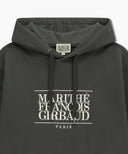 CLASSIC LOGO EMBROIDERY HOODIE (BRUSHED) IN CHARCOAL GREY