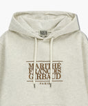 CLASSIC LOGO EMBROIDERY HOODIE (BRUSHED) IN OATMEAL