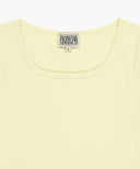 W BASIC CROP TEE IN LIGHT YELLOW image 8