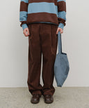 CLASSIC LOGO CORDUROY SHOULDER BAG IN ASH BLUE image 8