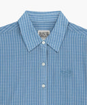 W PATTERN SHEER SHIRT IN BLUE image 14