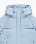 W REGULAR LOGO HOODED CROP DOWN JACKET IN LIGHT BLUE image 12