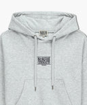 W SMALL CLASSIC LOGO CROP HOODIE IN LIGHT HEATHER GREY